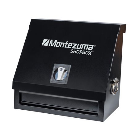 MONTEZUMA Triangle Shop Box, Black, Steel, 18 in W x 12 in D x 17 in H SB180DB